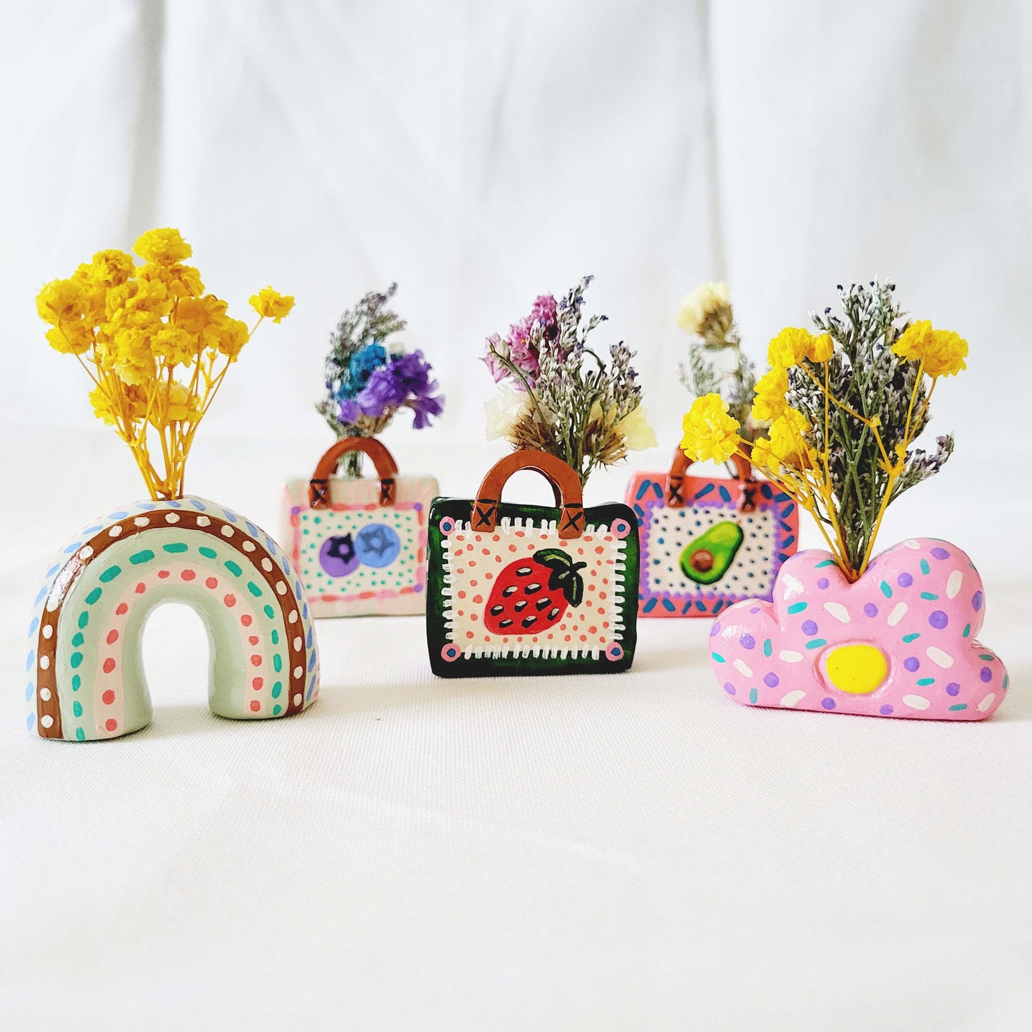 POOKOOLAND Pink Cloud Figurine, Miniature, Home Decor, Desk Decor, Shelf Decor