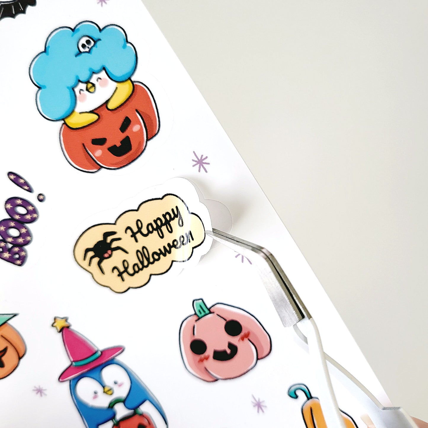 POOKOOLAND Pumpkin Store Sticker Sheet, Cute Planner Stickers, Journal Stickers, Diary Stickers, Halloween stickers, SS0004
