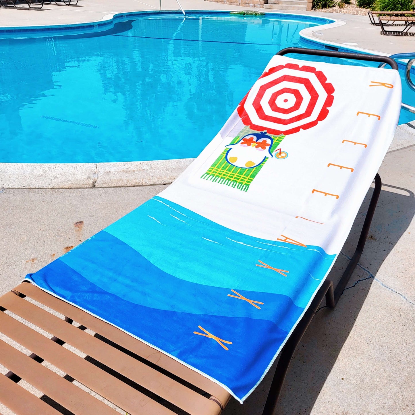 POOKOOLAND Oversized Beach Towel, Pool Towel, Spa Bath Towel - PARASOL (RELAX2)