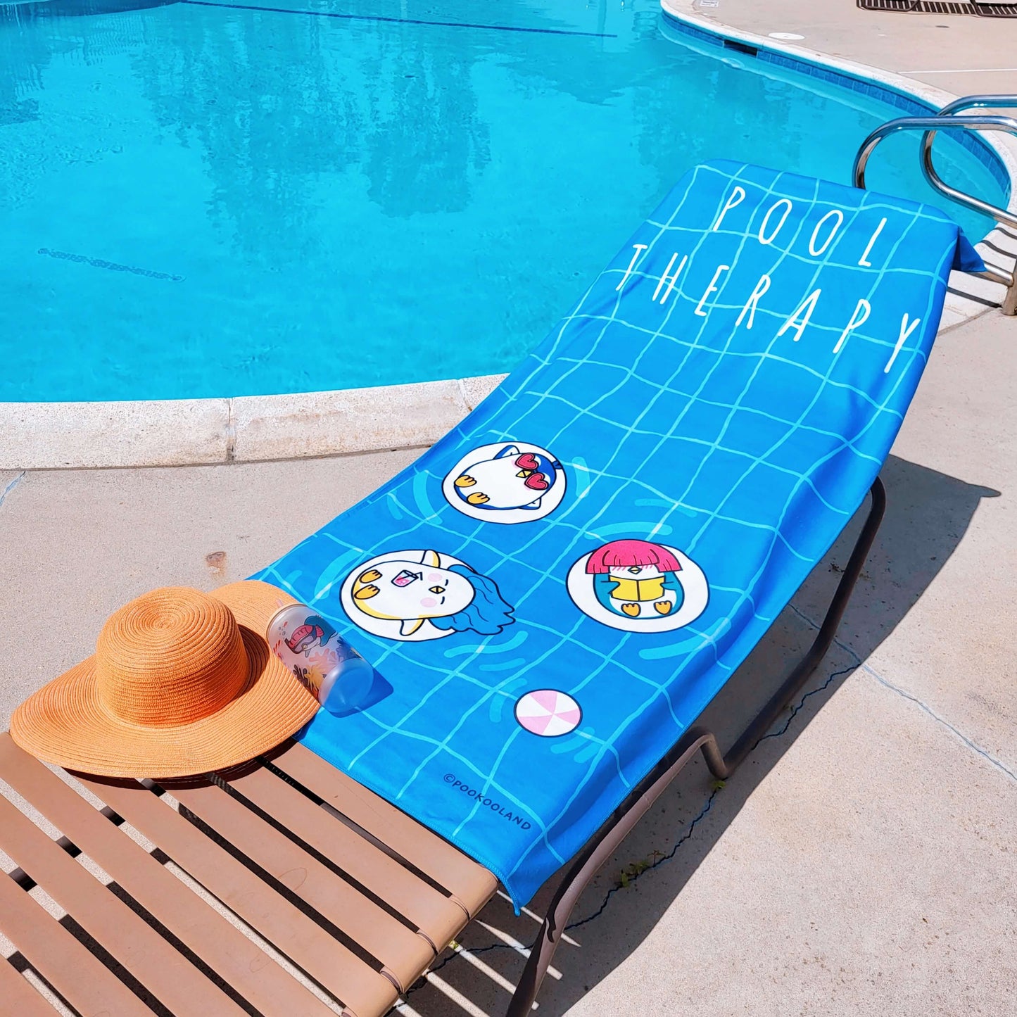 POOKOOLAND Oversized Beach Towel, Pool Towel, Spa Bath Towel - POOL THERAPY