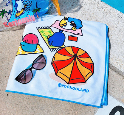 POOKOOLAND Oversized Beach Towel, Pool Towel, Spa Bath Towel - RELAX 1