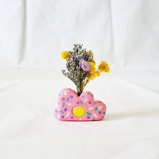 POOKOOLAND Pink Cloud Figurine, Miniature, Home Decor, Desk Decor, Shelf Decor