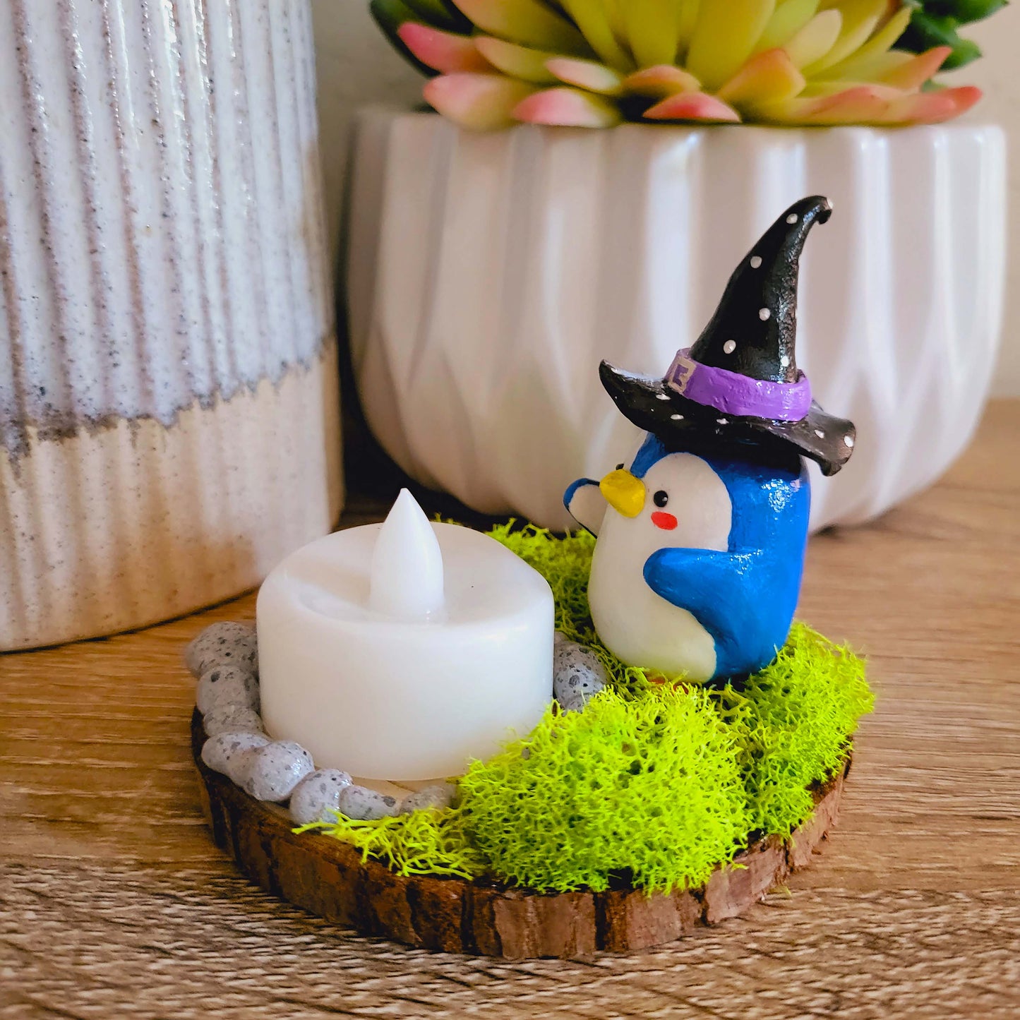 POOKOOLAND Pookoo with Candle Figurine, Miniature, Home Decor, Desk Decor, Shelf Decor