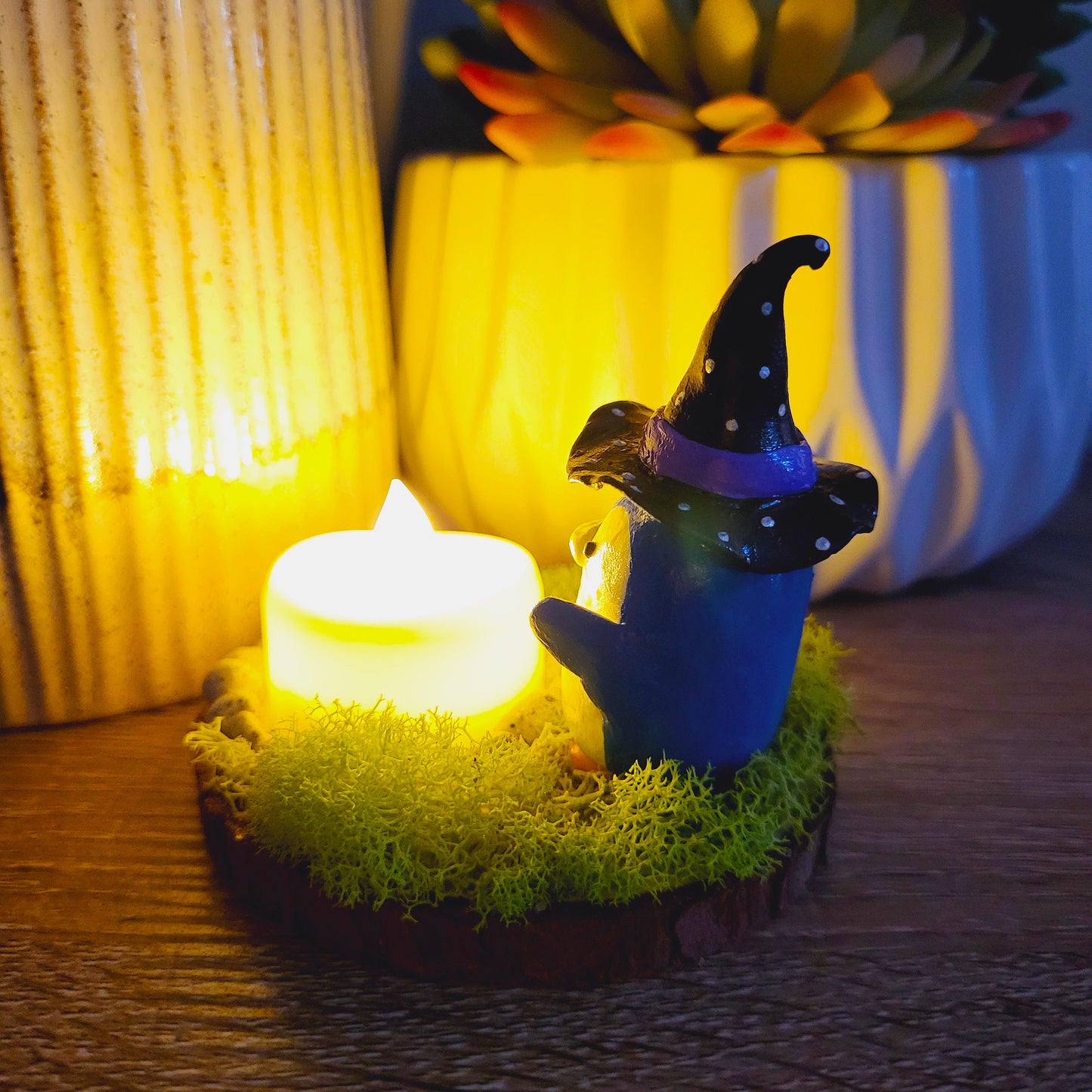 POOKOOLAND Pookoo with Candle Figurine, Miniature, Home Decor, Desk Decor, Shelf Decor