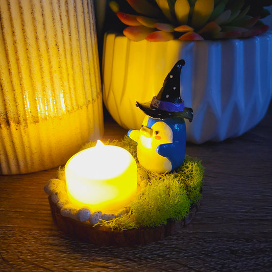 POOKOOLAND Pookoo with Candle Figurine, Miniature, Home Decor, Desk Decor, Shelf Decor