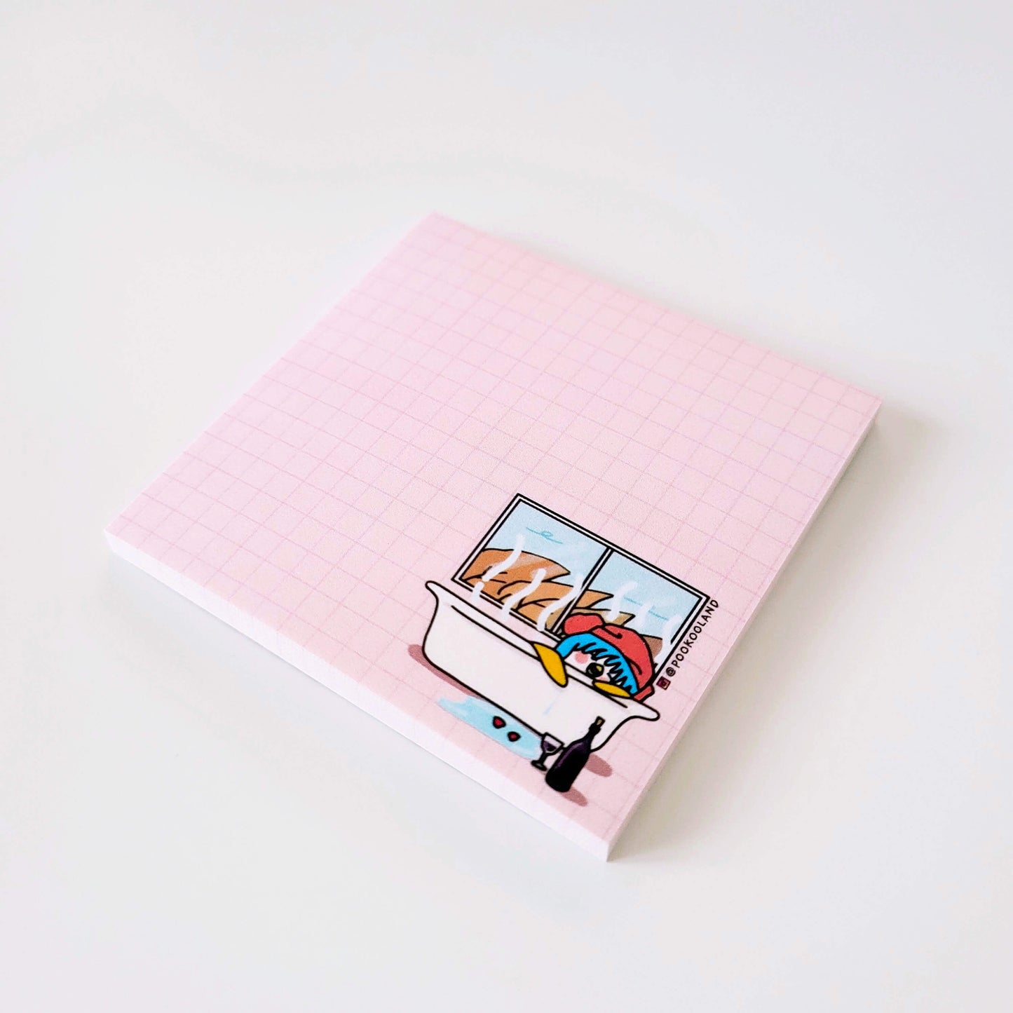 POOKOOLAND Bath Time Sticky Post It Notes, Memo Notepad