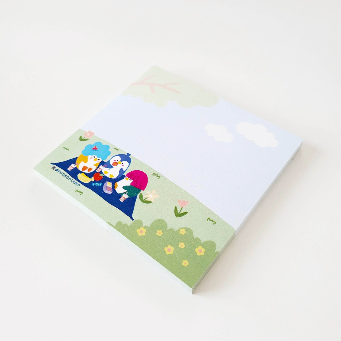 POOKOOLAND Picnic with Penguin Friends Sticky Post It Notes, Memo Notepad